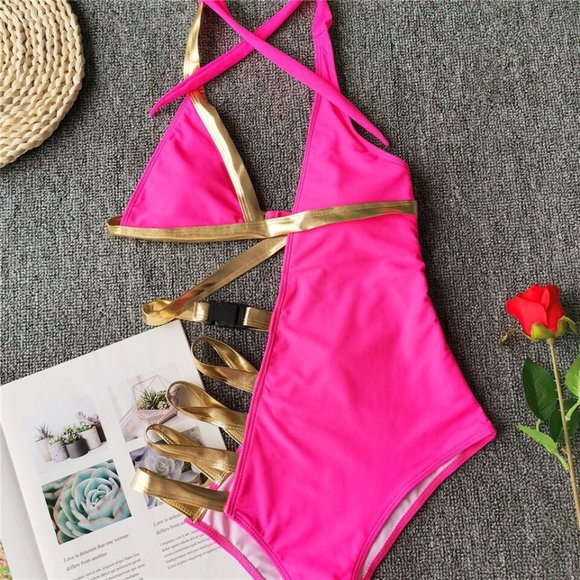 New Beautiful Black Gold Monokini. - Picture 11 of 14